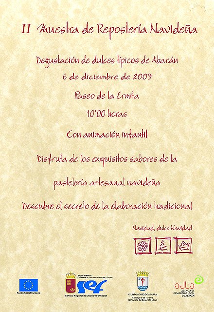 Cartel II Muestra de Repostería Navideña