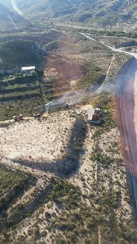 Efectivos del Plan Infomur dan por extinguido el incendio forestal declarado en Abarán