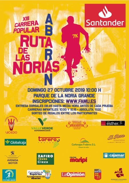 Este jueves, presentación de la XIII Carrera Popular 'Ruta de las Norias'