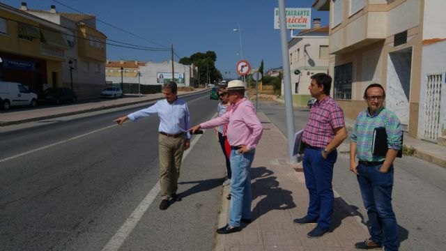 Fomento estudia ordenar de una manera segura la carretera de entrada a Abarán por el barrio de San José Artesano