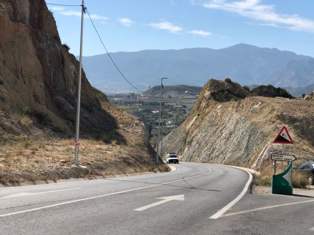 Las obras en la circunvalación de Abarán mejorarán su protección al impedir la caída de piedras a la calzada